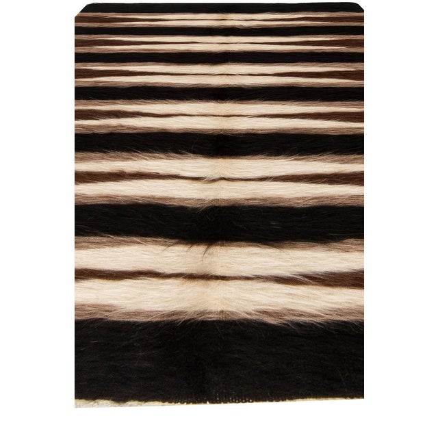 Taurus Collection Striped Goat Hair Rug by Doris Leslie Blau For Sale - Image 4 of 8