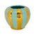 Mid-Century Modern 1950 California Art Pottery Turquoise and Gold Lobed Vase, Attributed to Tudor For Sale - Image 3 of 7