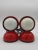 Artemide Red Eclipse Table Lamps by Vico Magistretti for Artemide, Italy, 1966, Set of 2 For Sale - Image 4 of 4