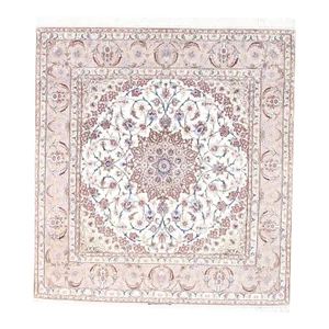 2020s Ivory Isfahan Hand-Knotted Silk & Korker