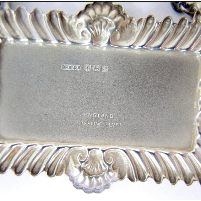 Oak Tantalus With Crystal Decanter Set With Sterling Silver Labels