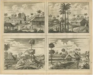 Baldaeus, The Churches of Poelepolay, Mogommate, Tambamme and Mulipatto, 1672, Print
