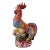 Vintage French Hand Painted Ceramic Majolica Rooster Figurine 15" For Sale