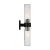 Mid-Century Modern Chapman & Myers by Visual Comfort Studio Geneva 2-Light Linear Bath Vanity Sconce in Aged Iron For Sale - Image 3 of 7