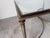 Vintage Italian Hollywood Regency Maison Jansen-Style Steel & Brass Coffee Table With Glass Top For Sale - Image 4 of 13