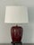 Oxblood Red Exceptional Chinese Porcelain Ox Blood Sang De Boeuf Ginger Jar Lamp For Sale - Image 8 of 11