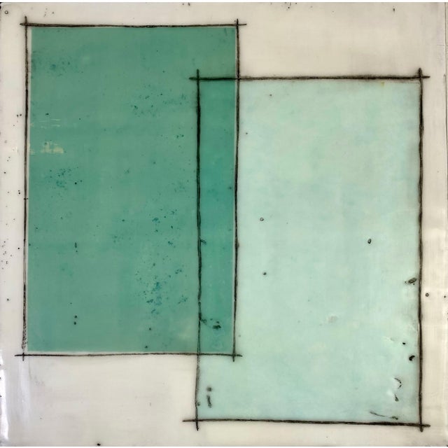 Encaustic Collage Installation by Gina Cochran - "Bigger Than Us" - 16 Panels For Sale - Image 10 of 17