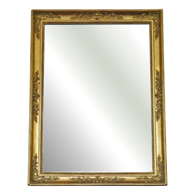 Large Gilt Overmantel Wall Mirror For Sale