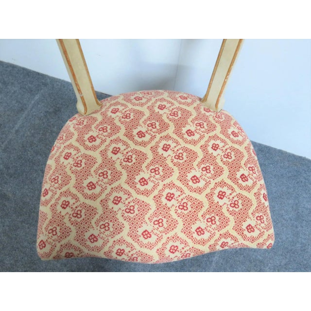 Paint Italian Style Cream Paint Decorated Side Chair For Sale - Image 7 of 8