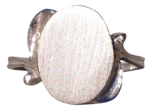The Spef: Vintage Italian Made White Gold Signet Ring
