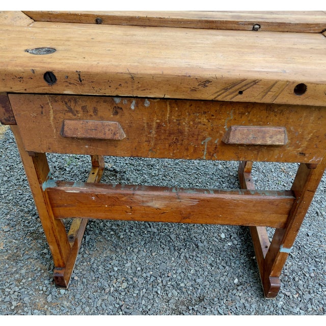 Vintage Workbench Attributed to Sheldon Kitchen Island For Sale - Image 11 of 14