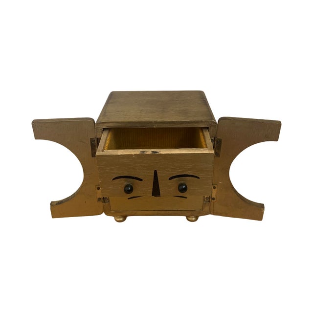 1970s Vintage Mid Century Modern 1970s Lion Music Jewelry Box For Sale - Image 5 of 9