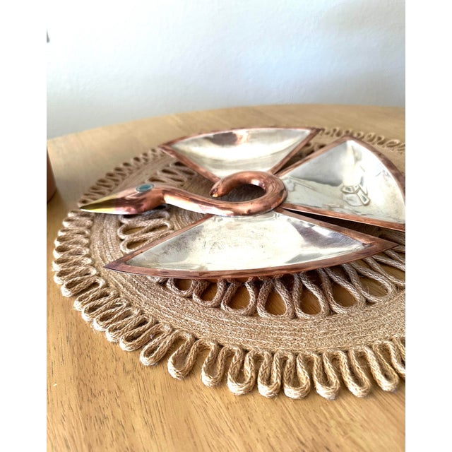 Mid-Century Modern 1960s Los Castillo Silver Bird Tray For Sale - Image 3 of 11