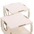 Rare Pair of Two-Tier White Lacquered Wood and Brass End Tables, C. 1960 For Sale In Philadelphia - Image 6 of 7