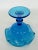 Mid 20th Century Imperial Blue Glass Ruffled Rim Pedestal Compote Candy Dish For Sale - Image 5 of 10