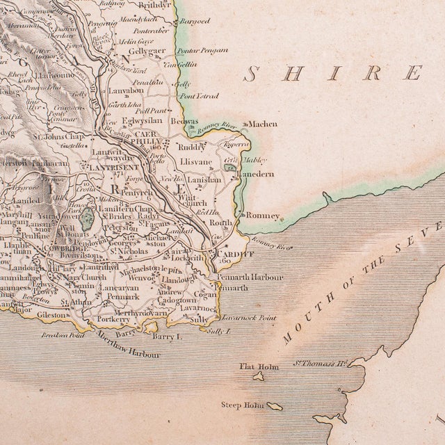 Antique Region Map, South Wales, English, John Cary, Framed, Atlas, Georgian For Sale - Image 10 of 12