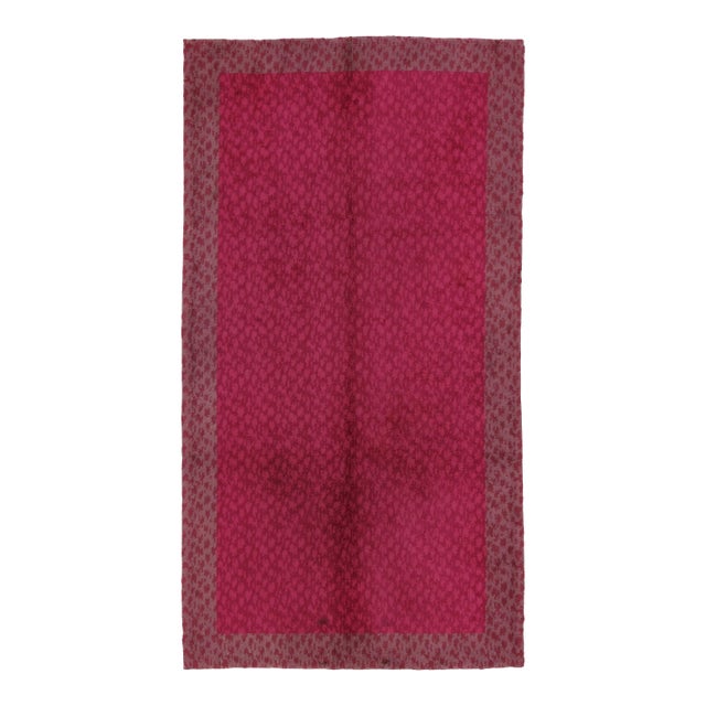 Vintage Dutch Raspberry Wool Runner, 1930-1939 by Rug & Kilim For Sale