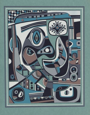1947 Silkscreen "Little Joe Picking His Nose" by Steve Wheeler