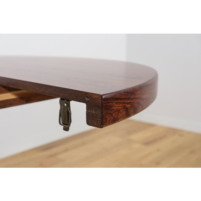 1960s Mid-Century Round Rosewood Extendable Dining Table, Denmark, 1960s For Sale - Image 5 of 18