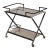 Mid-Century Italian Black Faux-Bamboo Bar Trolley For Sale