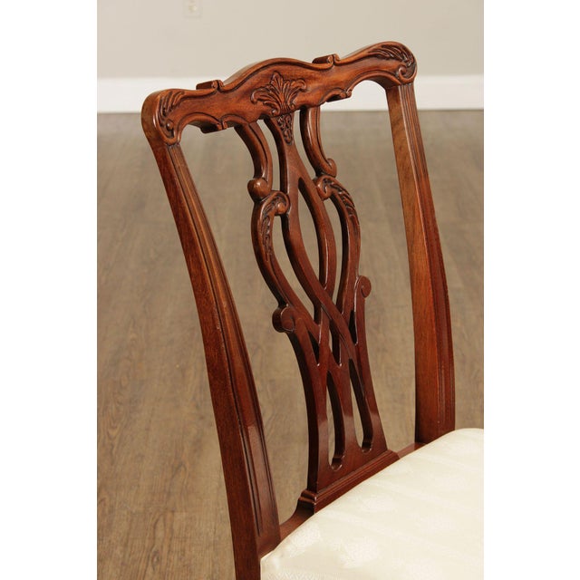Late 20th Century Hickory Chair Set Of Six Chippendale Style Mahogany Dining Chairs For Sale - Image 5 of 18