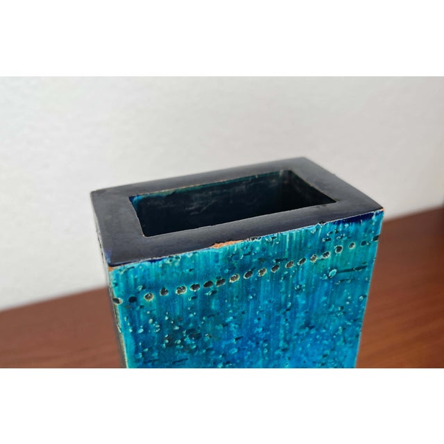 Mid-Century Modern Flower Studio Pottery Block Vase by Aldo Londi for Bitossi, Italy, 1960s For Sale - Image 6 of 18