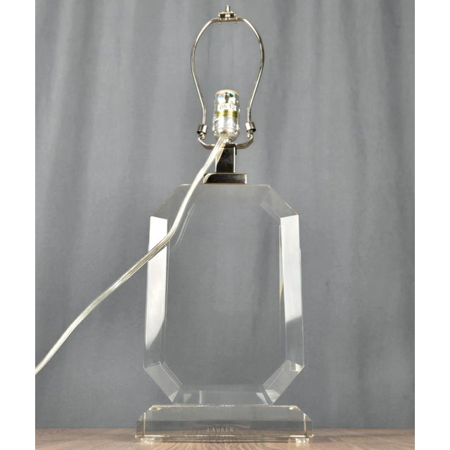 Impressive crystal lamp by Ralph Lauren Home, signed on the base. Works well and makes quite an impression. Please study...