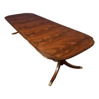 Classic Mahogany Scallop Cornered Dining Table by Leighton Hall - Showroom Sample For Sale