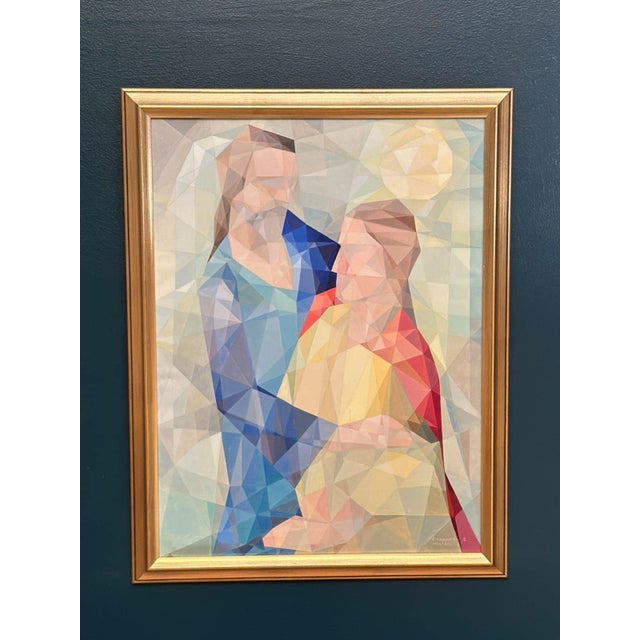 Folke Skoghäll, Cubist Figures, 1955, Oil on Canvas, Framed For Sale - Image 15 of 18