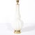 Mid 20th Century Pair of Mid-Century Modern Hand-Blown Murano Fluted Off White Glass Table Lamps For Sale - Image 5 of 16