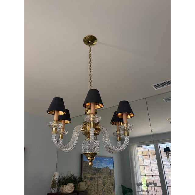 Beautiful chandelier, regency era Murano twisted 6 arms. It’s solid, heavy and in perfect condition. It was purchased by...