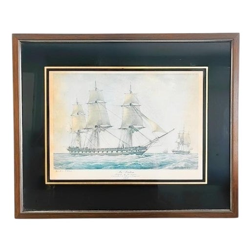 G. Roux, La Didon Ship Boat, 1960s, Lithograph, Framed For Sale