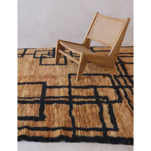 Burnt Orange Handknotted Moroccan Beni MRirt Rug - 10.4 X 7.1 Ft For Sale - Image 8 of 8