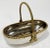 Hollywood Regency Vintage Hammered Silver Bowl With Brass Rope Handle For Sale - Image 3 of 10