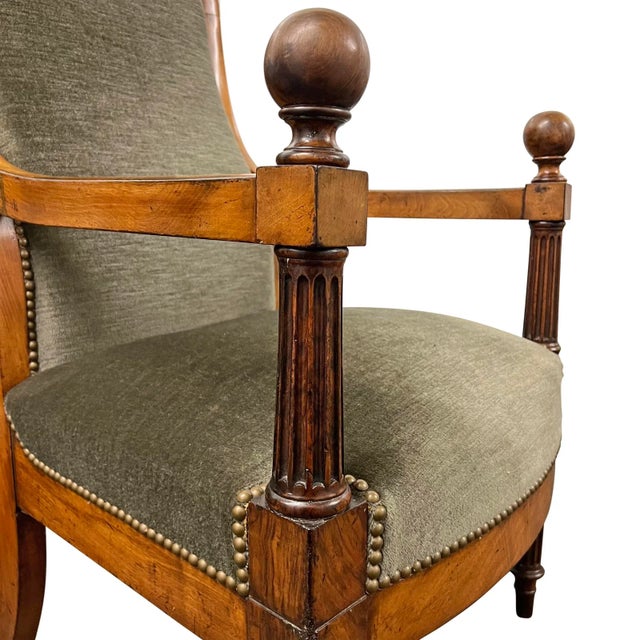 Oyster Gray Pair of Early 19th Century English Regency Armchairs For Sale - Image 8 of 13