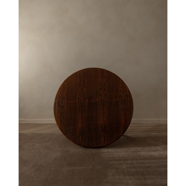 1960s Danish Modern Model 283 Round Coffee Table in Rosewood by Johannes Andersen for CFC Silkeborg, 1960s For Sale - Image 5 of 18