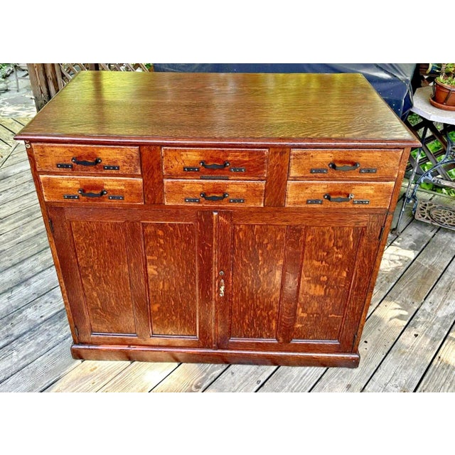 Early 20th Century Antique 6 Drawer Library Oak Card Catalog