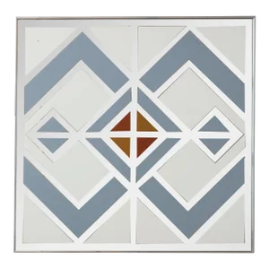 1970s Vintage Op Art Screenprinted Mirror