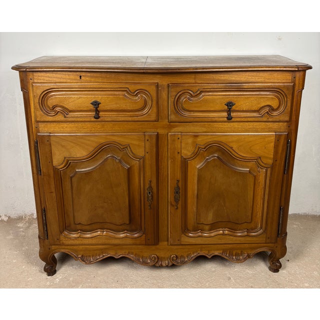 French Provincial Oak Server Cabinet with Sliding Shelves, Early 20th Century For Sale - Image 12 of 18