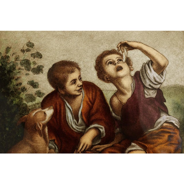 After Bartolomé Esteban Murillo, Figures, 1890s-1910s, Stained Glass Panel For Sale - Image 3 of 11