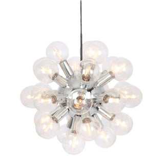 Large Chrome Atomium Chandelier from Kalmar, Austria, 1970s For Sale
