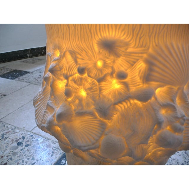 Large Bisque Relief Porcelain Table Lamps from Kaiser, 1960s, Set of 2 For Sale - Image 16 of 18