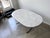 Carrara Marble Dining Table With Stainless Steel Base by Nicos Zographos For Sale - Image 11 of 12
