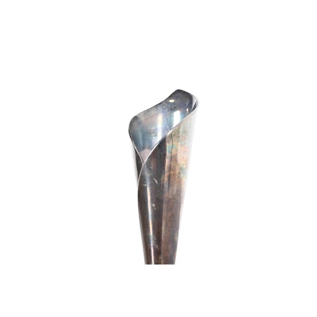 Hans Jensen Danish Modern Calla Lily Silverplate Candlesticks, Pair For Sale In South Bend - Image 6 of 12