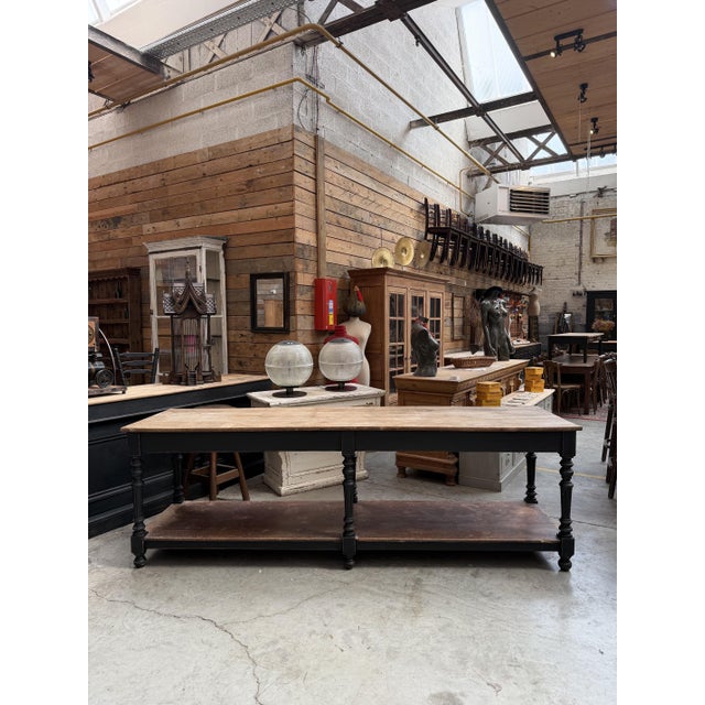 Early 20th Century Cloth Merchant's Table For Sale - Image 4 of 17