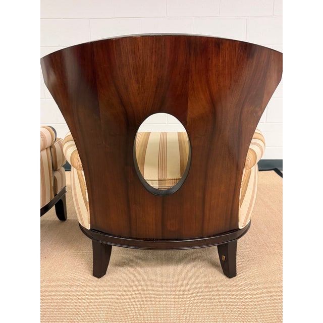 Textile 1980’s Iconic Club Chairs by Barbara Barry for Henredon, a Pair For Sale - Image 7 of 12