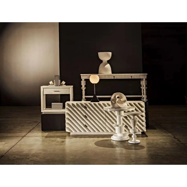 NOIR Hugo Side Table, Solid White For Sale In Los Angeles - Image 6 of 6