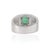 Not Yet Made - Made To Order Vintage Style Cushion Cut 1.2 Ct Emerald & Diamond Halo Signet Ring in 925 Silver Size 8 For Sale - Image 5 of 15