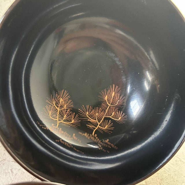 Meiji Era Urushi Maki-E Owan Bowls, 1890s, Set of 5 For Sale - Image 18 of 18