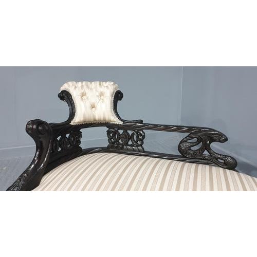 Ebonised Miniature Chaise Lounge For Sale - Image 4 of 11